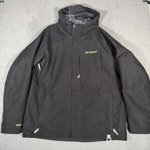 Klim Jacket Mens 3XL Black Gore Tex Full Zip Hooded Parka Outdoor Snow Lined
